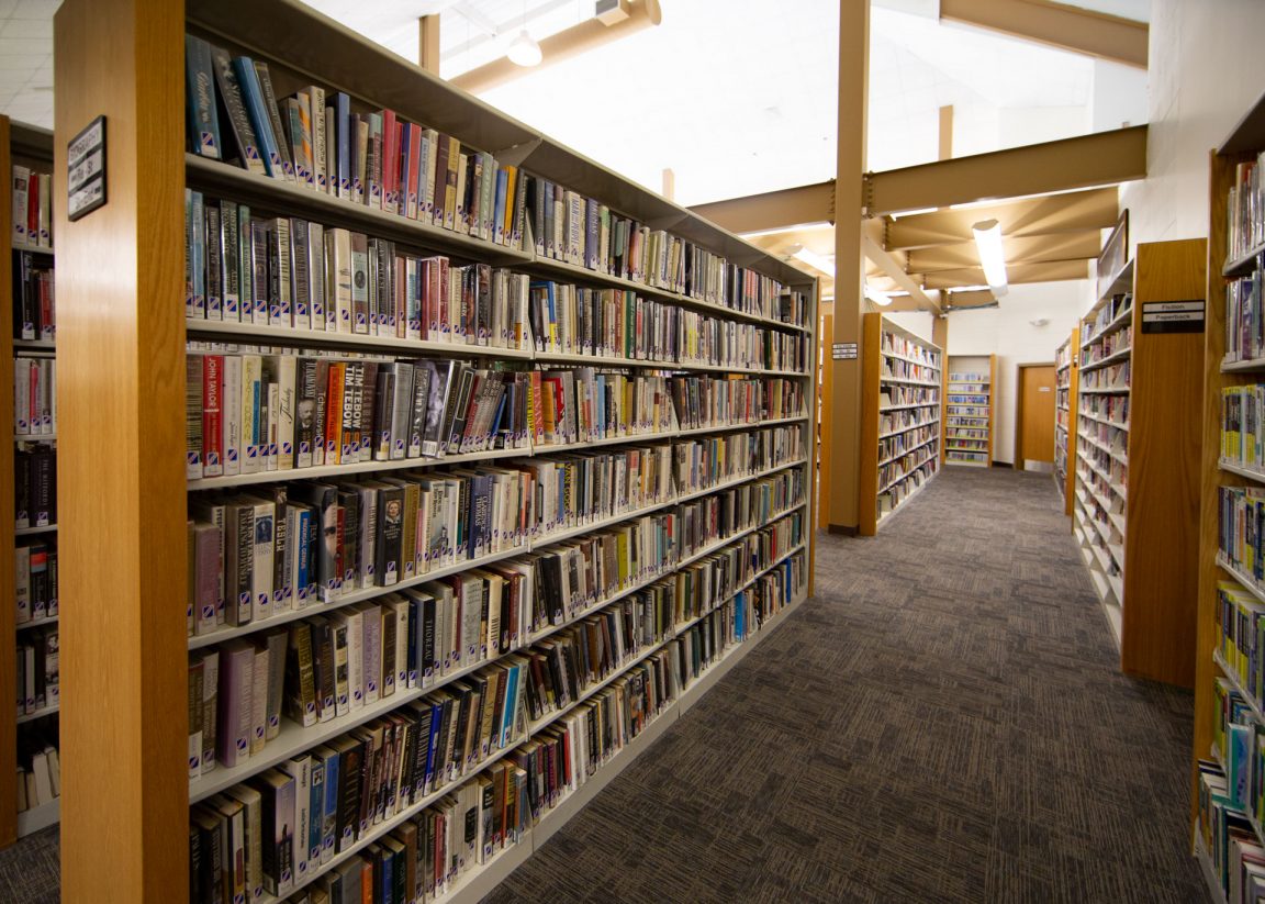 Center Moriches Library book shelves