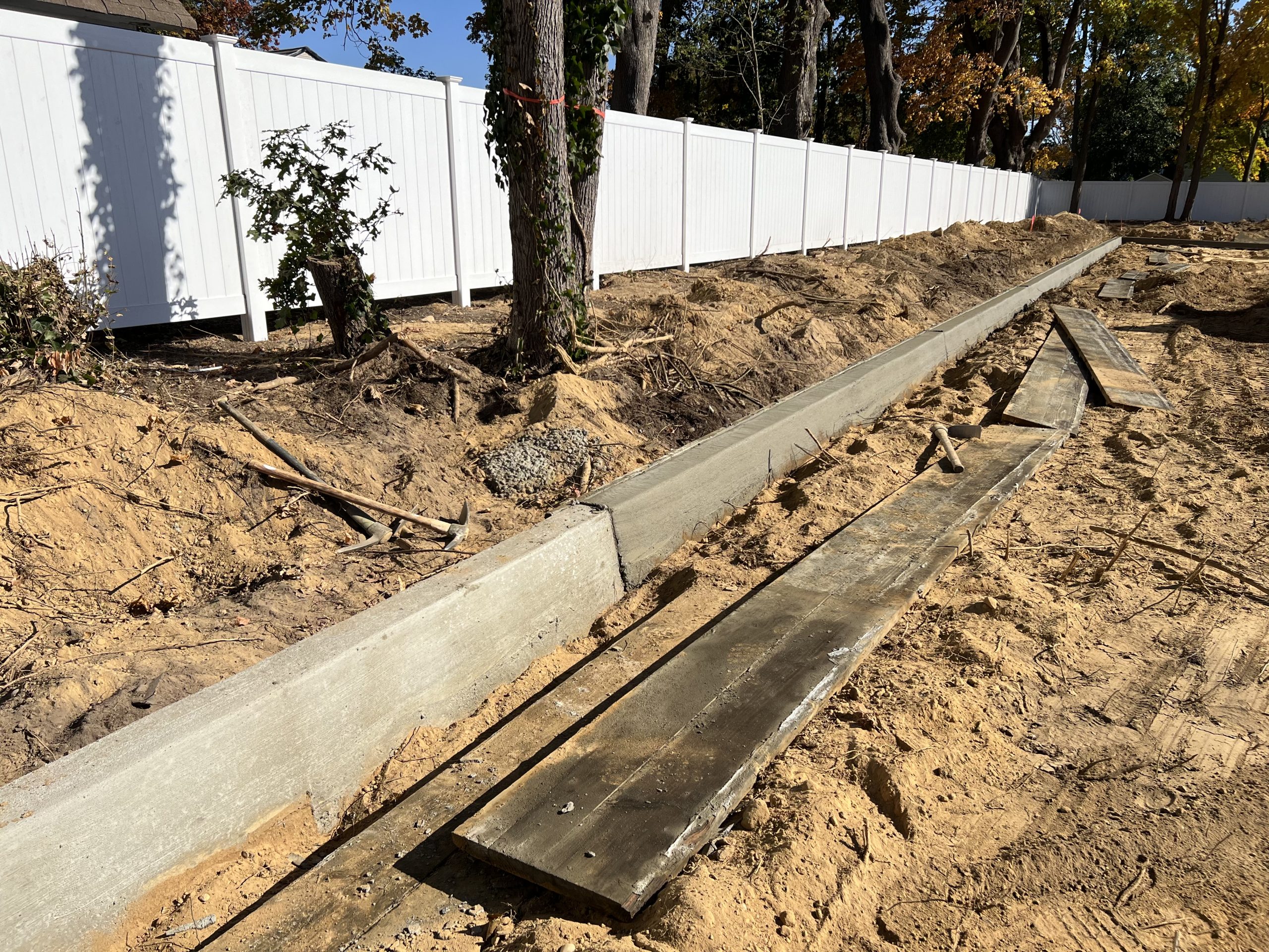 new curb installation